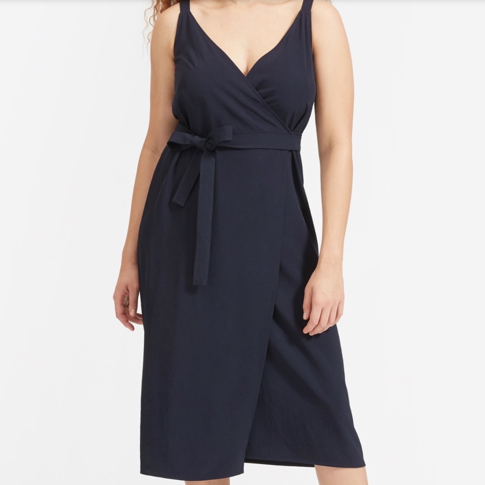 Everlane Japanese GoWeave Tank Wrap Dress